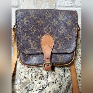 Authentic Louis Vuitton Mini Cartouchiere Shoulder Bag